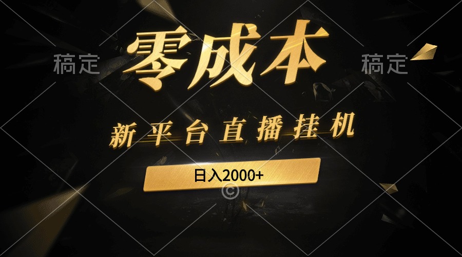 (9841期)新平台直播挂机最新玩法，0成本，不违规，日入2000+